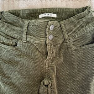 PacSun Low Rise Boot Cut Olive Corduroy Jeans